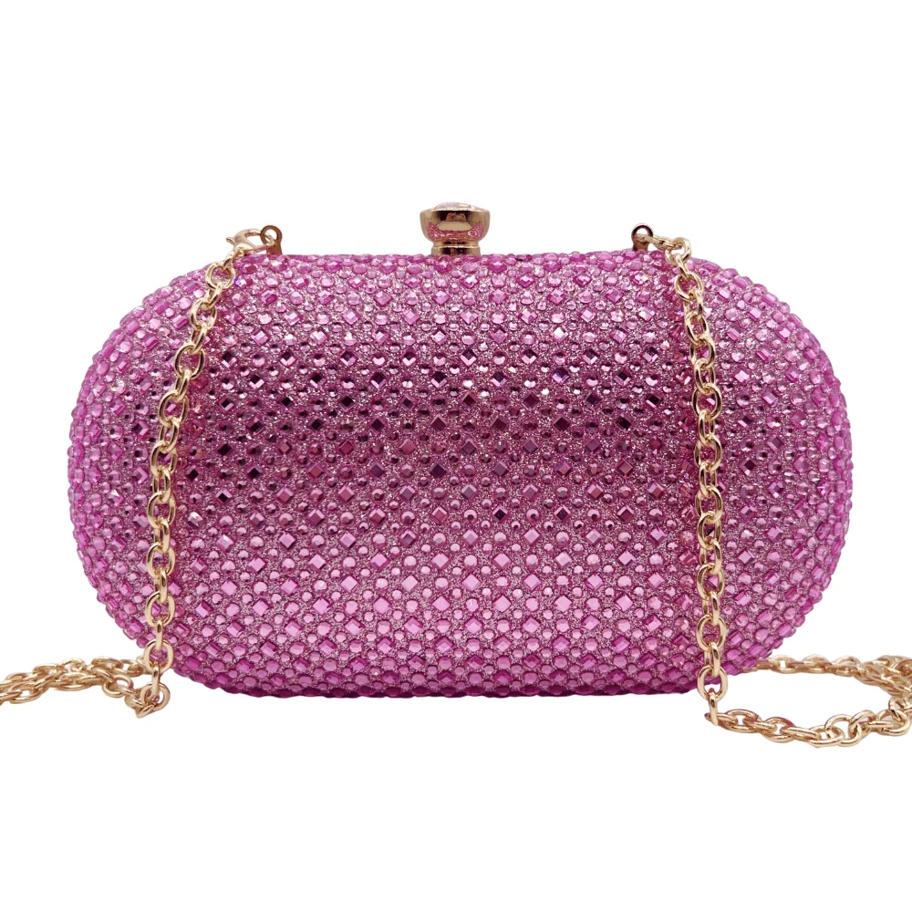2024 Luxury Evening Bags for Women - Rhinestone Clutch Purse with Crystal Decorations, Wedding Party Handbag