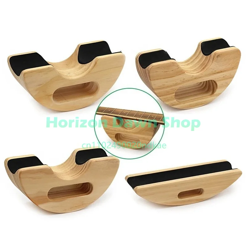 Guitar Bass Neck Rest Caul Semicircular Wooden Bracket Neck Support Guitar Fretwork Cork Lined 245x80x95mm