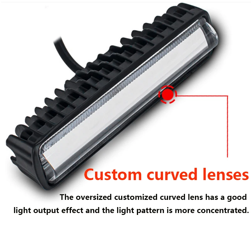 Forklift Warning light 27W 9LED Truck Safety Work Light Bar 12-80W Red Flood Beam Danger Zone Warning Lamp Side Line Marker Ligh