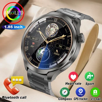 남성용 GPS 추적기 야외 군사 스마트 워치, 나침반 NFC 시계, 심박수 방수 스포츠 스마트워치, 샤오미 IOS용, 2024 신제품