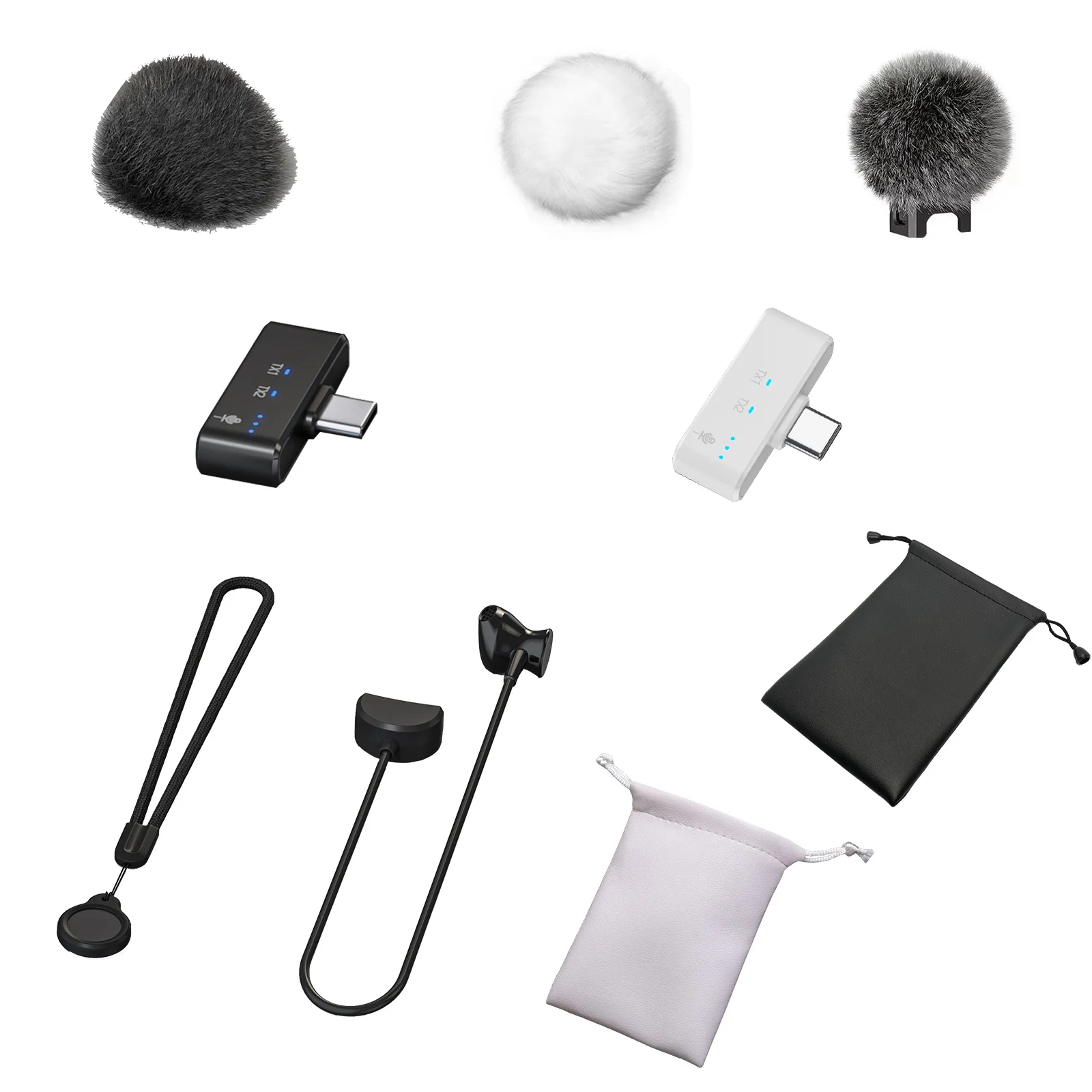Wireless Lavalier Microphone Accessories Receiver for Studio Recording Video Live