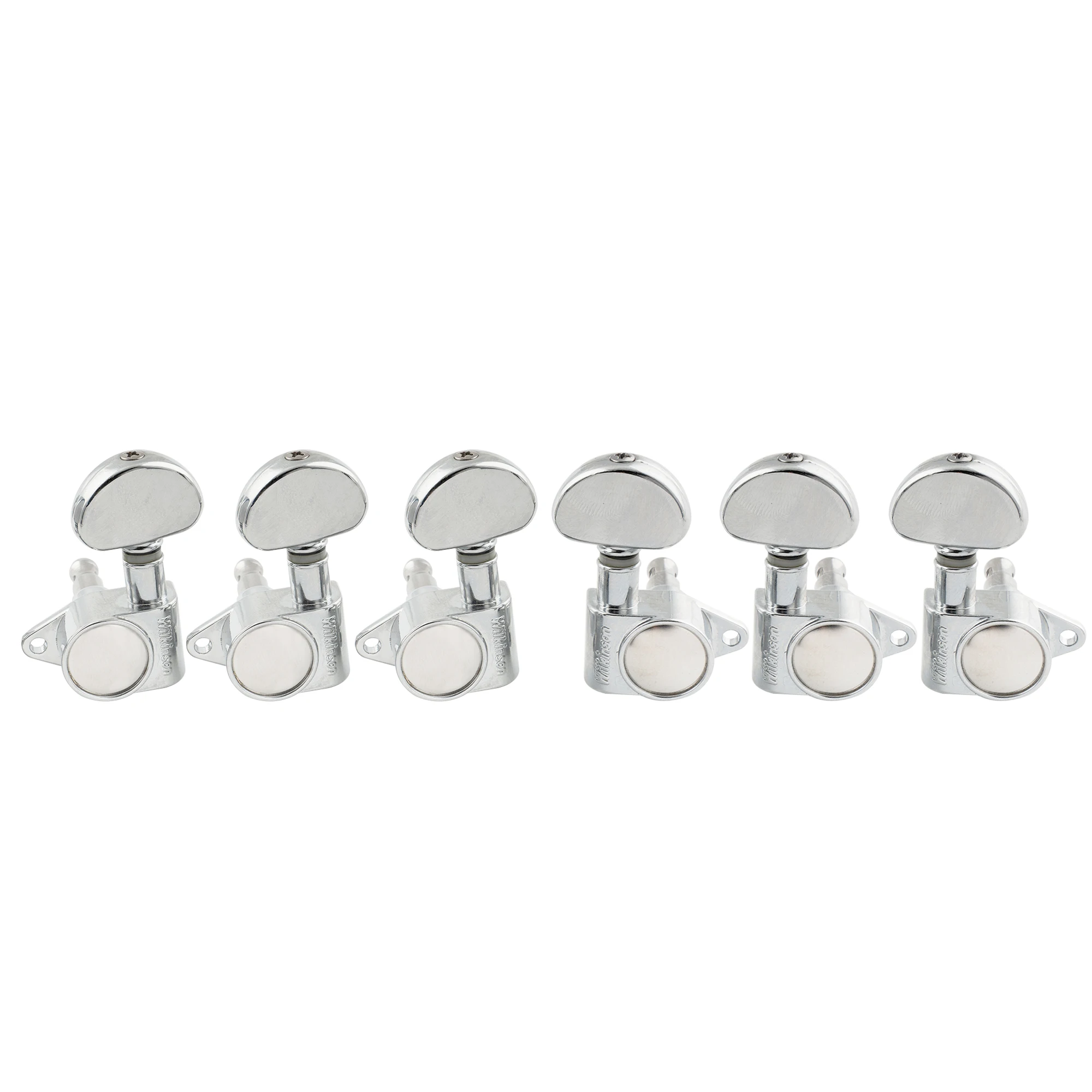 

Wilkinson 3R3L 19:1 Ratio Full Sealed Machine Heads Tuners Tuning Pegs Keys with Half Moon Button for Acoustic Electric Guitar
