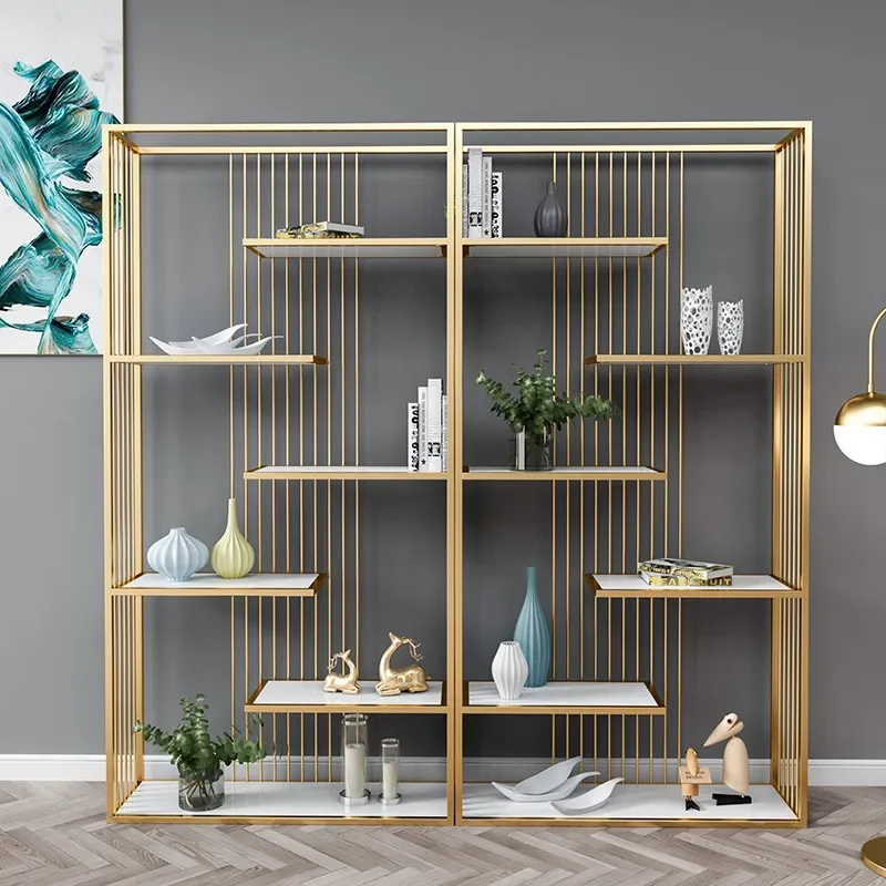 for Floor Shelf Living Room Study Office Wrought Iron Screen Partition Wall Storage Baffle Modern Simple Multi-layer
