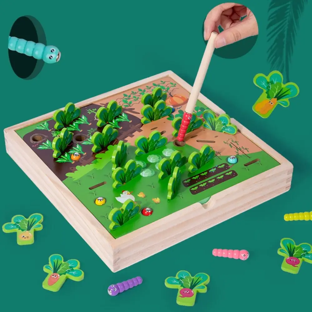 

Parent-Child Interaction Farm Pull Radish Board Game Wooden Kawaii Radish Farm Game Creative Enlightenment