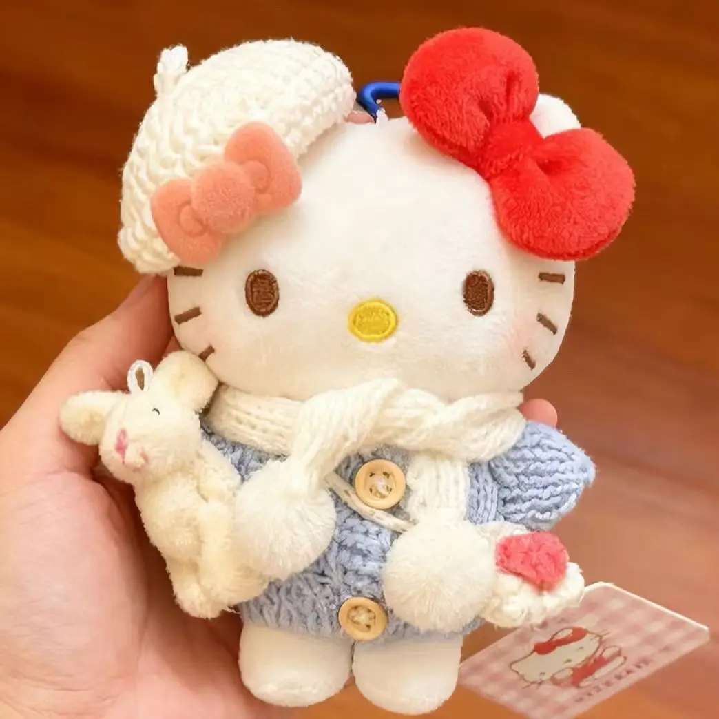 سانريو بيريه مرحبا كيتي سترة لطيف أفخم المفاتيح على ظهره حلية المفاتيح زوجين أصدقاء الفتيات هدايا عيد الميلاد