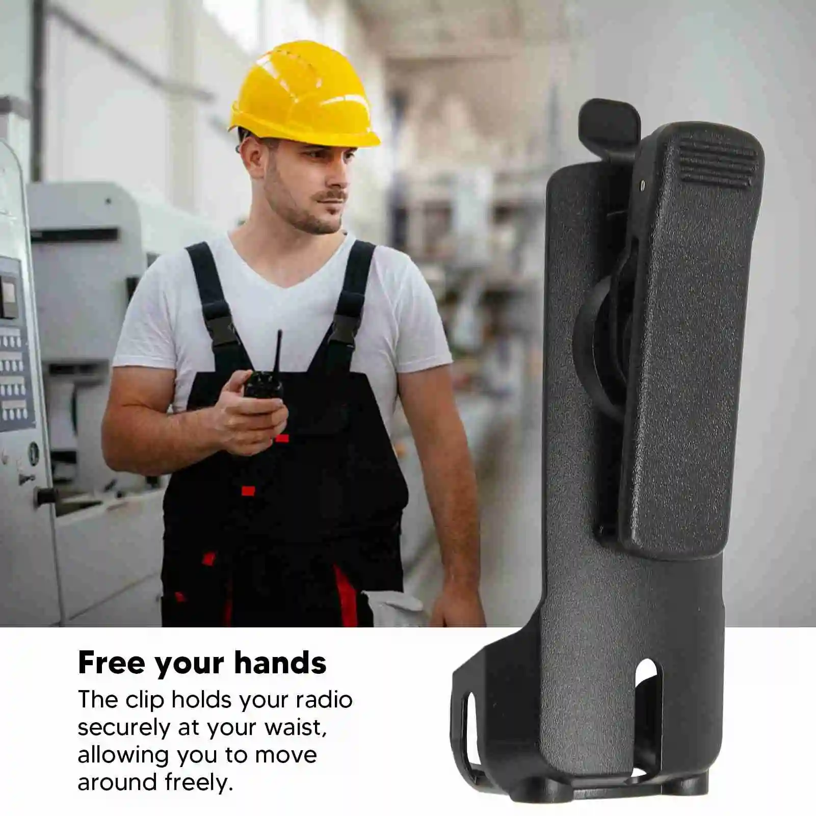 

Walkie Talkie Back Clip Portable Safe 90 Degree Rotation Replacement Two Way Radio Belt Clip for DTR620 for DTR550