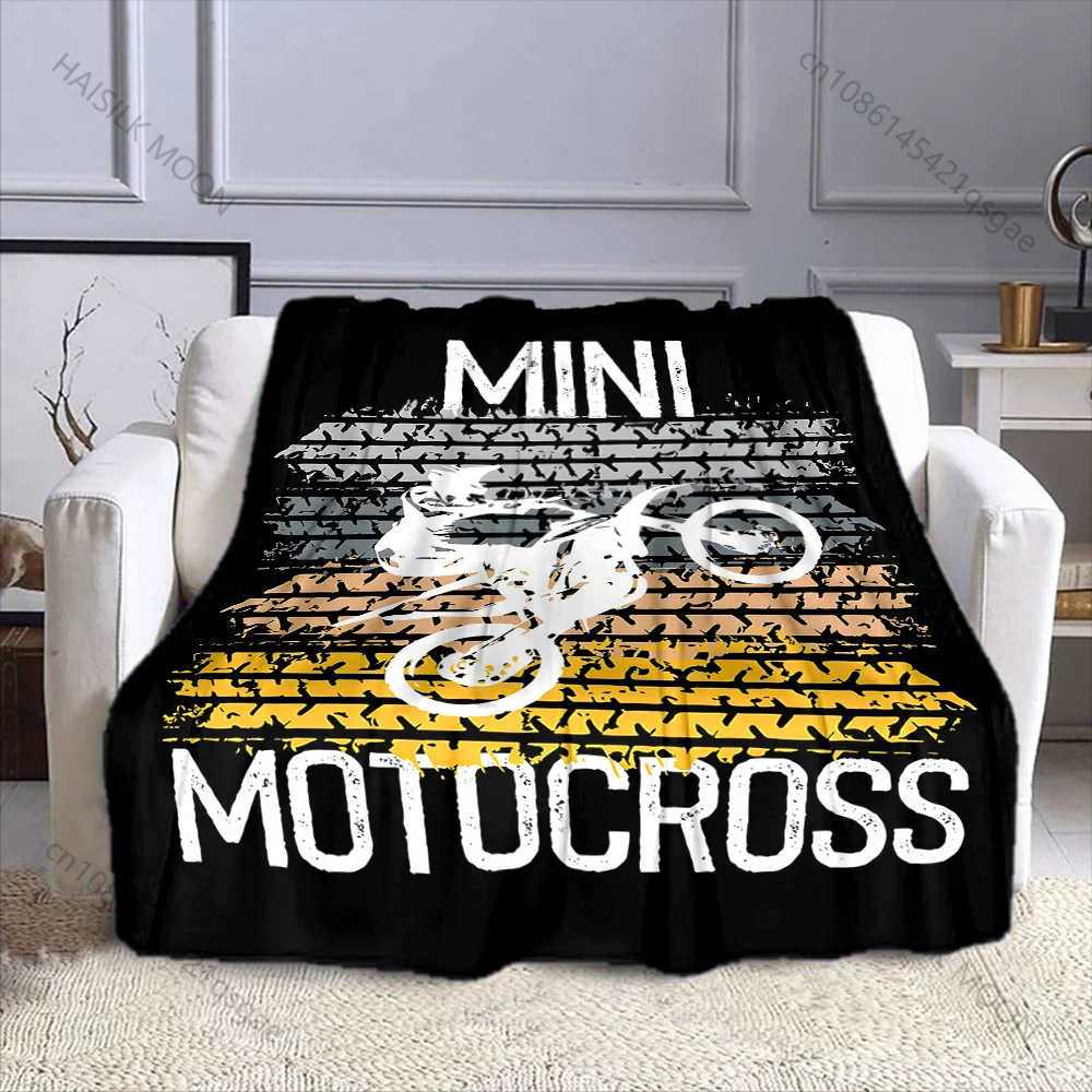 Vintage tire tread motocross stunt Print Adult Children Warm Blankets Home Travel Car Soft Comfortable Suitable for all seasons