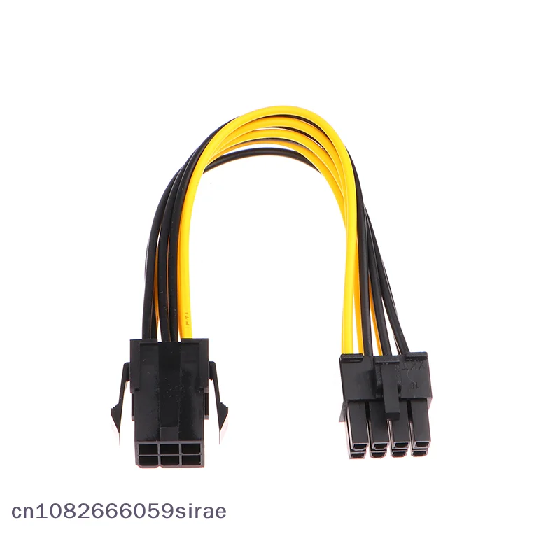 （CC44）Powered Adapter 6pin To 8pin Adapter, PCI-e 6-pin Male To 8-pin Female Converter For 8pin GPU Video Card