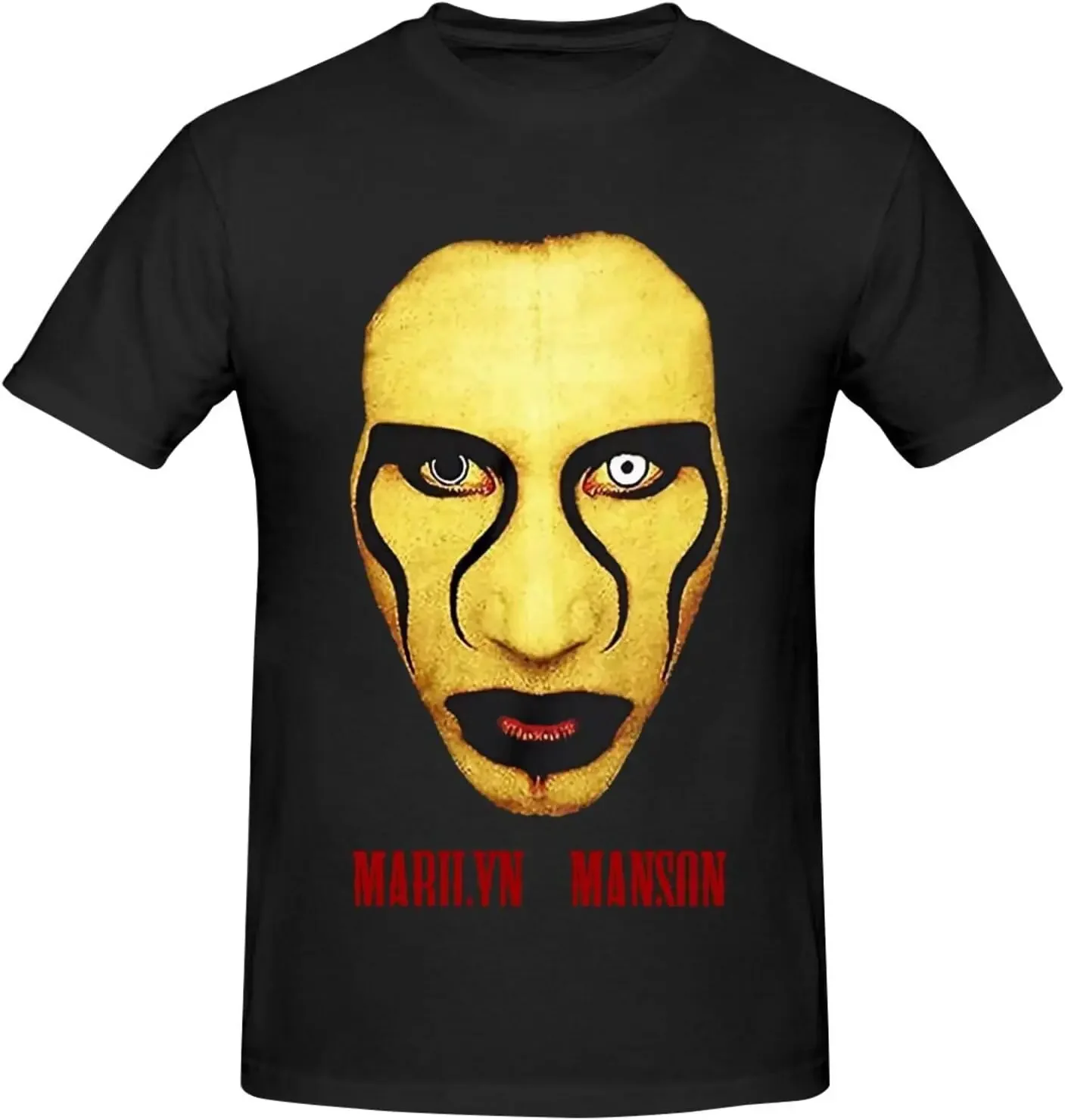 

Мужская хлопковая футболка с коротким рукавом Marilyn Music Manson