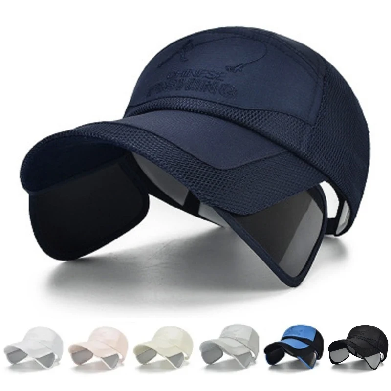 Summer Sun Hat Men Bucket Hats Women Boonie Hat Wide Brim UV Protection Male Mesh Breathable Fishing Cap Beach Hat bone gorras