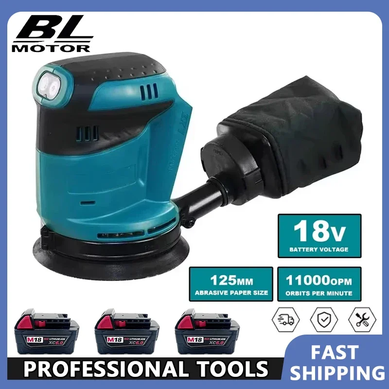 

Fit Makita DBO180Z 18V Brushless Cordless Random Orbital Sander Woodworking Sanding Putty Polishing Bare Tool Rechargeable Disc