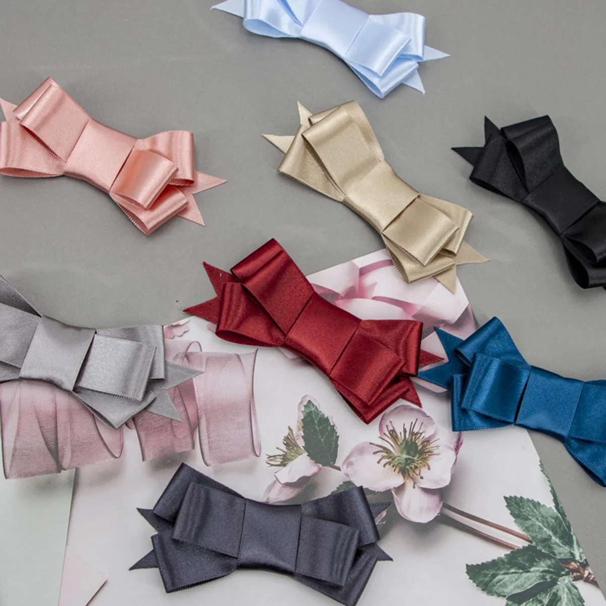 

13 Pcs Ribbon Set Colored Soft High Quality Material Hair Bows Ties Flowers Accessories Craft Decorating DIY Projects Ribbon