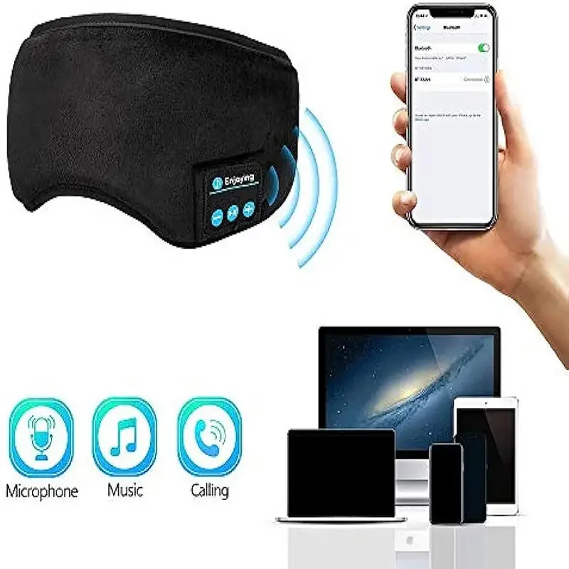 

Bluetooth Music Sleep Eye Mask Blackout Breathable Smart Wireless Music Yoga Headband 3D Wireless Sleep Eye Mask