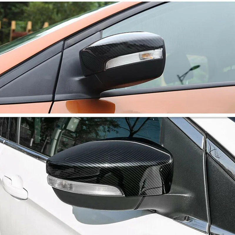

Durable 2Pcs Rear View Mirror Exterior Cover for Ford Escape Kuga 2013-2019