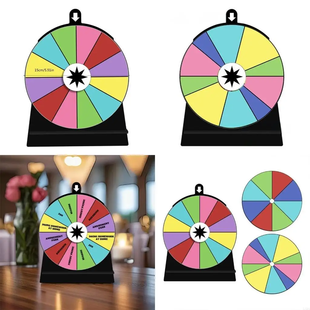 

54DA Colorful Spinner Wheel with Removable Stand for Party Entertainment