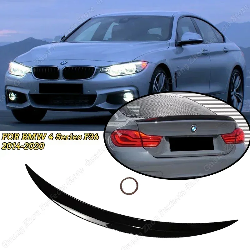 

For BMW 4 Series F36 4-Door Gran Coupe 2014-2020 Rear Trunk Spoiler Wing Lip Body Kit Tuning ABS Auto Accessories MP Style