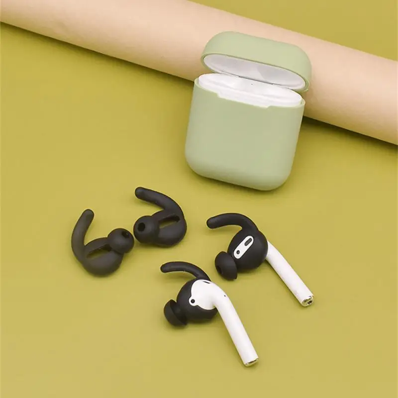 1pcs New Ear Tips For For Apple Airpods2 Bluetooth Headset Shark Fin Anti-drop Earplugs Silicone Earphone Cover Sports Eartips