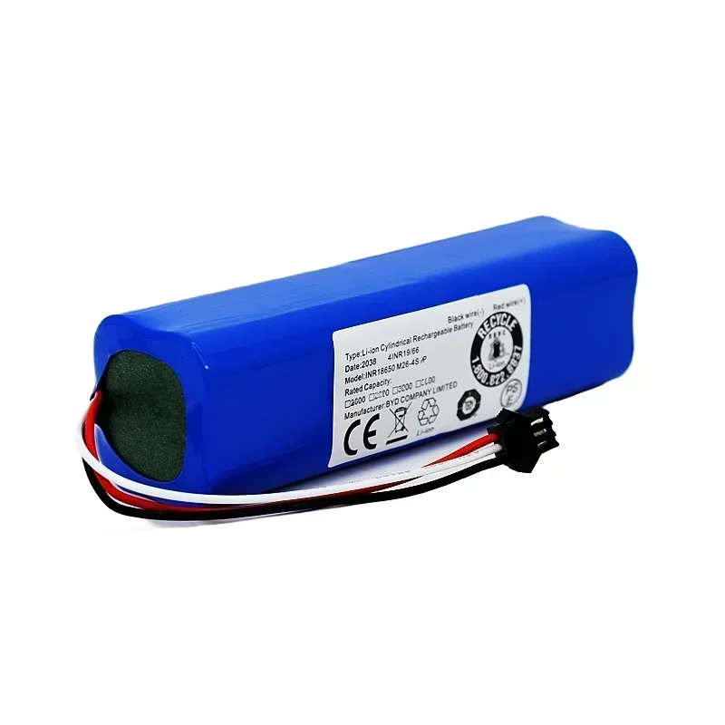 Rechargeable Li-ion Battery for XiaoMi Lydsto R1 Robot Vacuum Cleaner R1 18650 14.4V 5200mAh Vacuum Cleaner Accessories