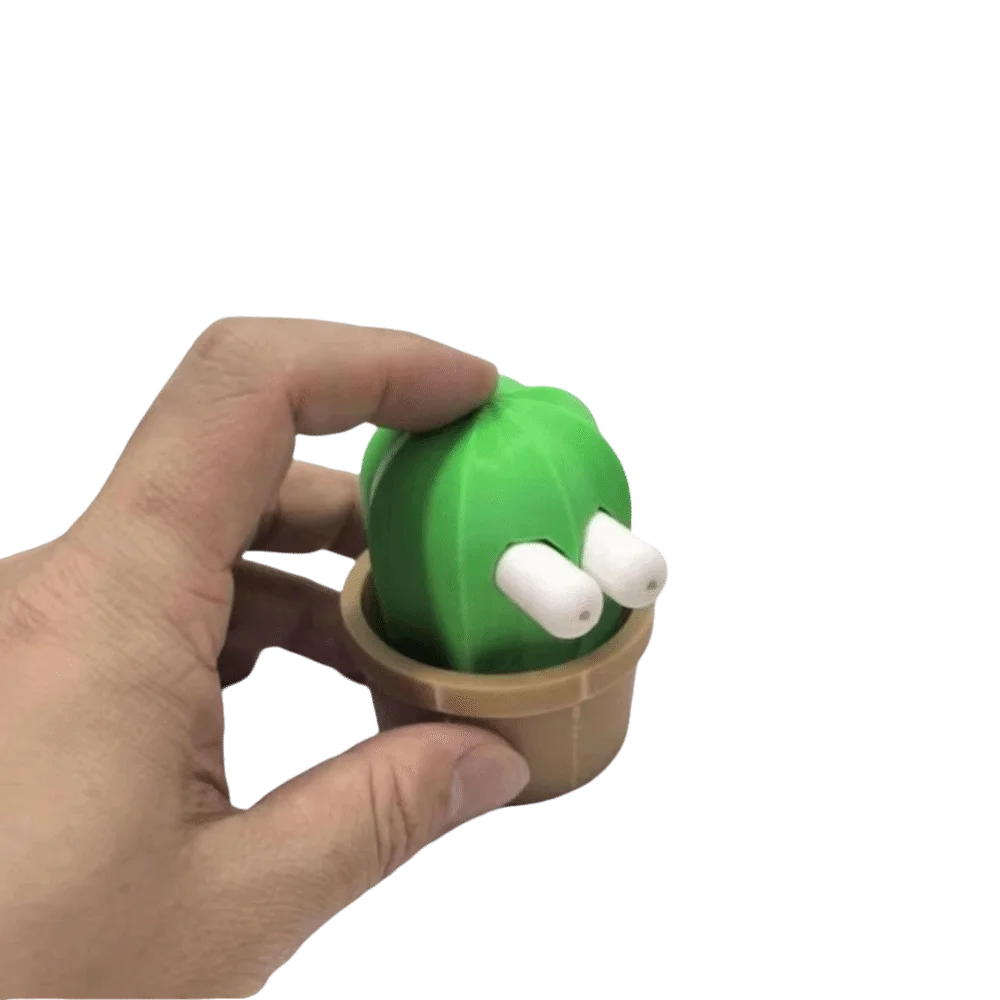 Pop-Eye Design 3D Printed Fidget Figurine Pressable Sensory Funny Desk Ornament Convex-Eyed Bulging Eyes Anxiety Relief Gadget