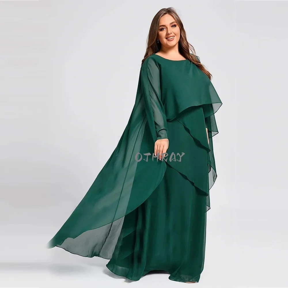 Mother of the Bride Dresses A-line Scoop Chiffon Wedding Guest dress Gown Vestidos para Mujer Elegantes y Bonitos