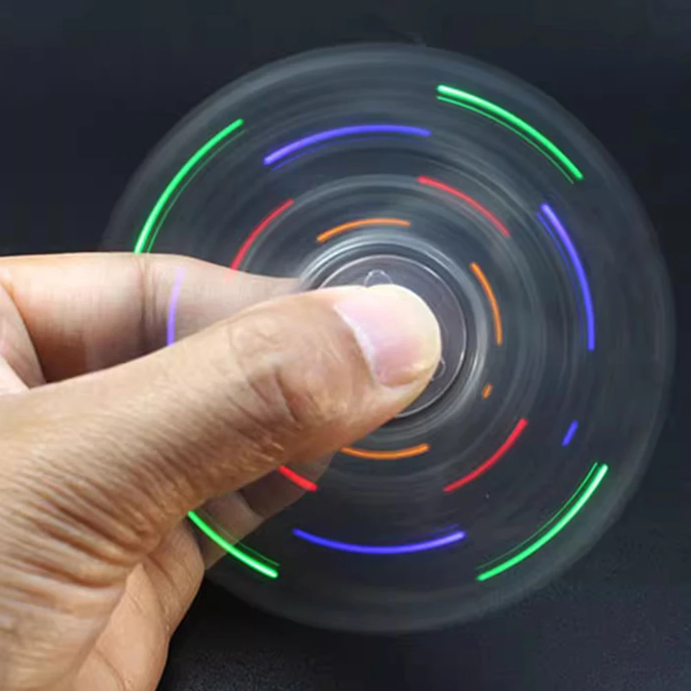 LED ปลายนิ้ว Gyro DIY ชุดอิเล็กทรอนิกส์ POV การหมุนไดโอดที่มีสีสัน Luminous การฝึกอบรม Gyroscope ชุด การประสาน Practice