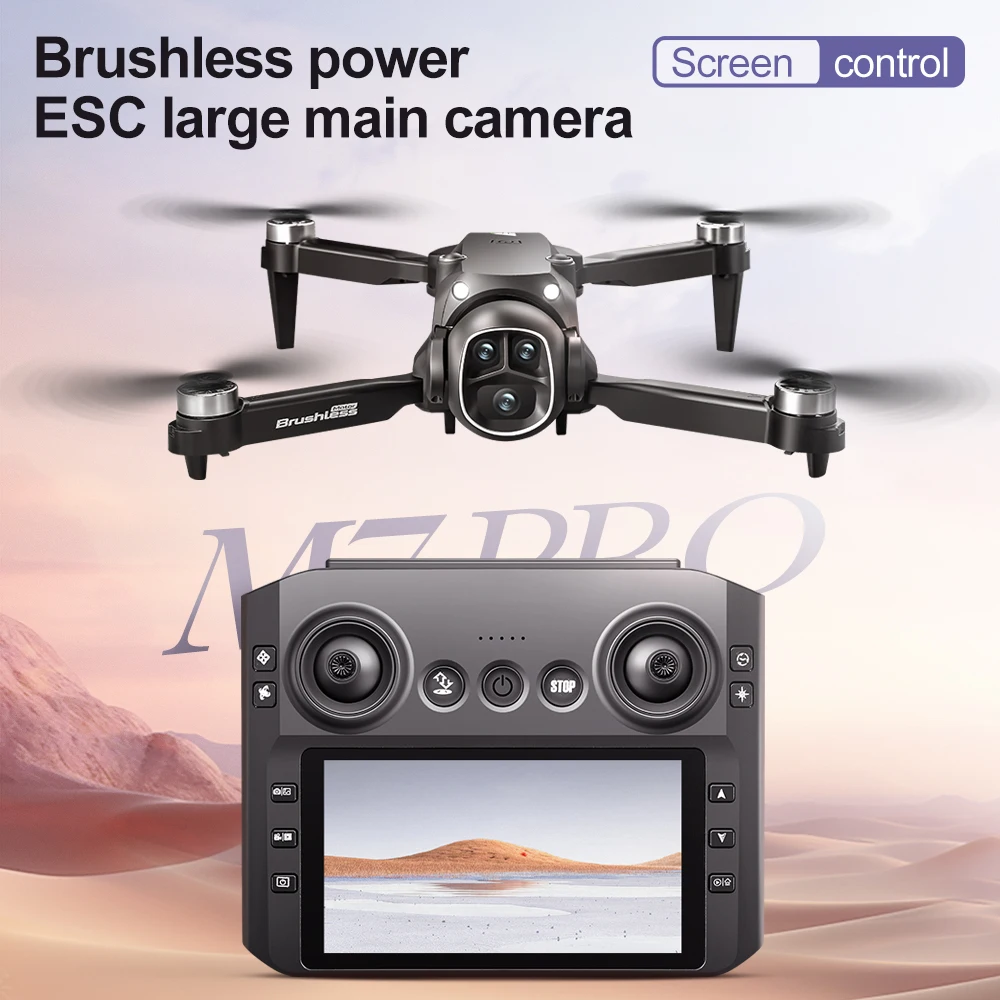2025 novo drone m7 com tela grande 4 eixos wifi fpv 4k câmera hd sem escova rc quadcopter dobrável drone fotografia aérea presentes
