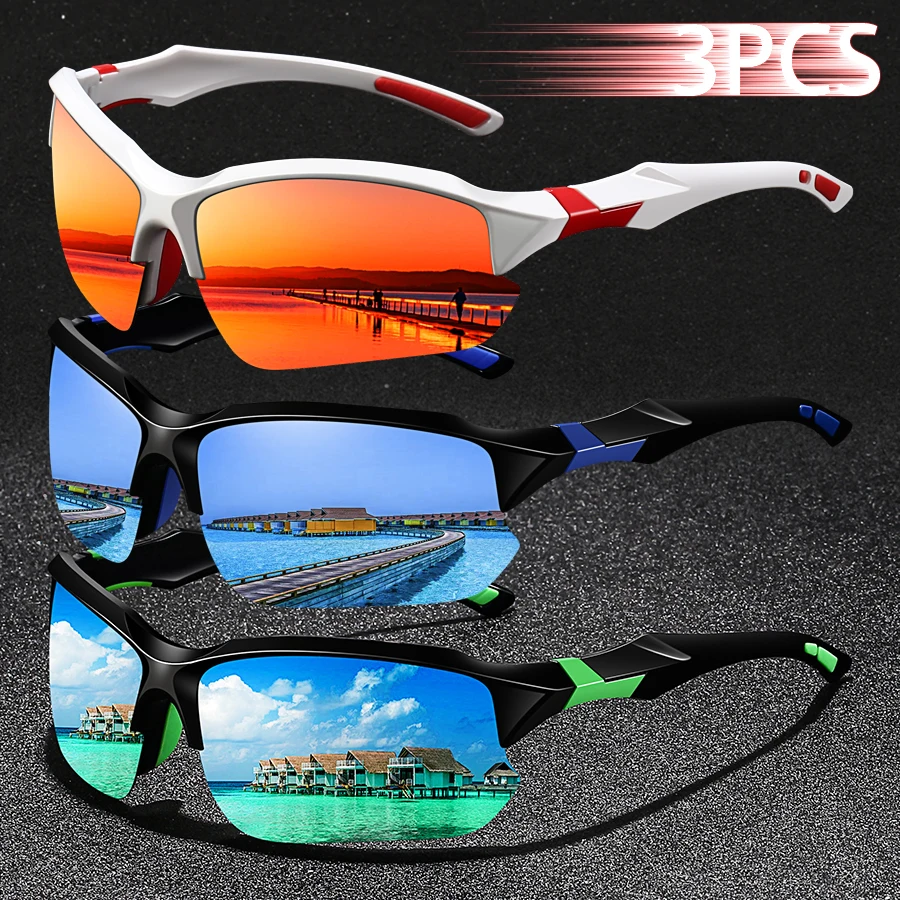 3 قطعة نظارات السلامة UV400 الموضة الدراجات نظارات الرجال النساء الدراجة النظارات الشمسية دراجة الجبلية نظارات الرياضة في الهواء الطلق النظارات