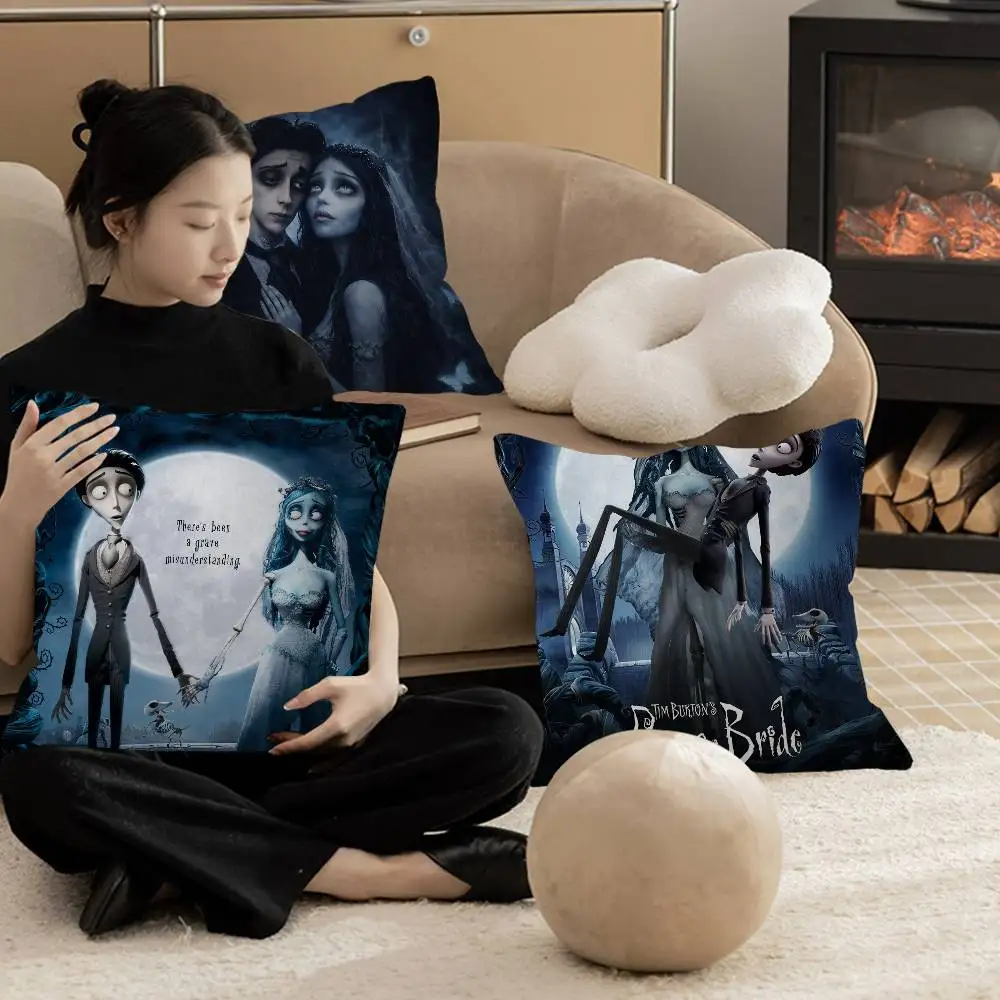 Movie C-Corpse Bride Cushion Cover Polyester Sofa Cushions Decorative Throw Pillows Home Decoration Pillowcover