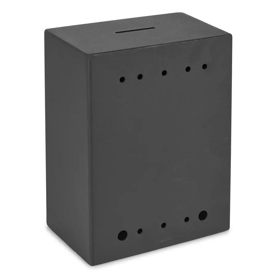 صندوق التبرع Charity Steel Collection صندوق الاقتراع صندوق اقتراحات المكتب صندوق آمن مع فتحة أمامية وأعلى سهلة التركيب على الحائط مع p #3