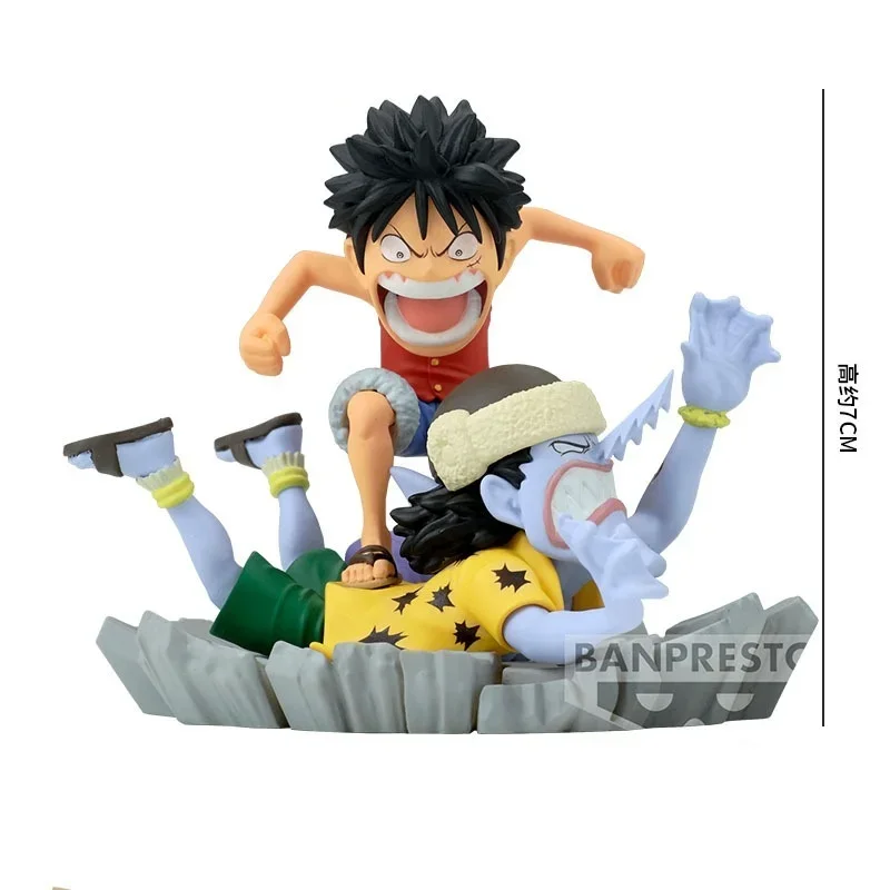 Bandai Original WCF Log Stories ONE PIECE Anime Figure Luffy Arlong Action Figure Toys for Boys Girls Children Birthday Gifts