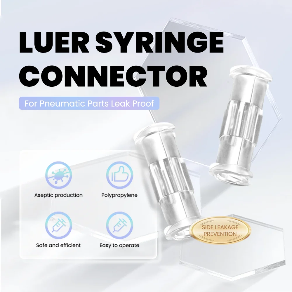 Luer Syringe Connector Leak Proof Medical Female to Female Adapter Coupler Disposable Sterile Luer Lock