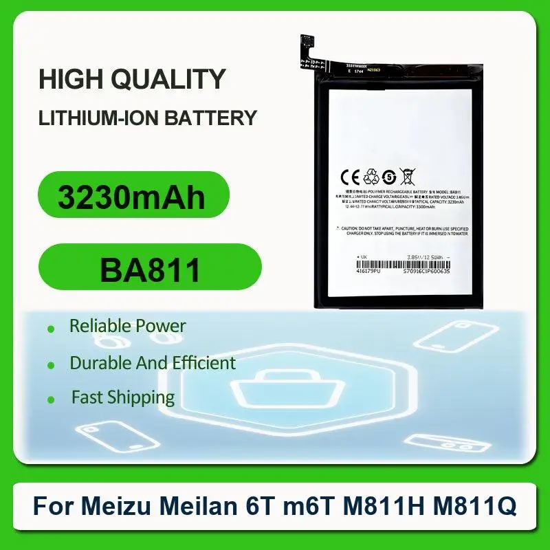 Battery For MEIZU 16XS M1926 M926H M926Q M926 Meilan 16X Meizy MX5 M575M M575U Note 9 M9 C9 Pro 7 M792Q M792C BA792 6S 6