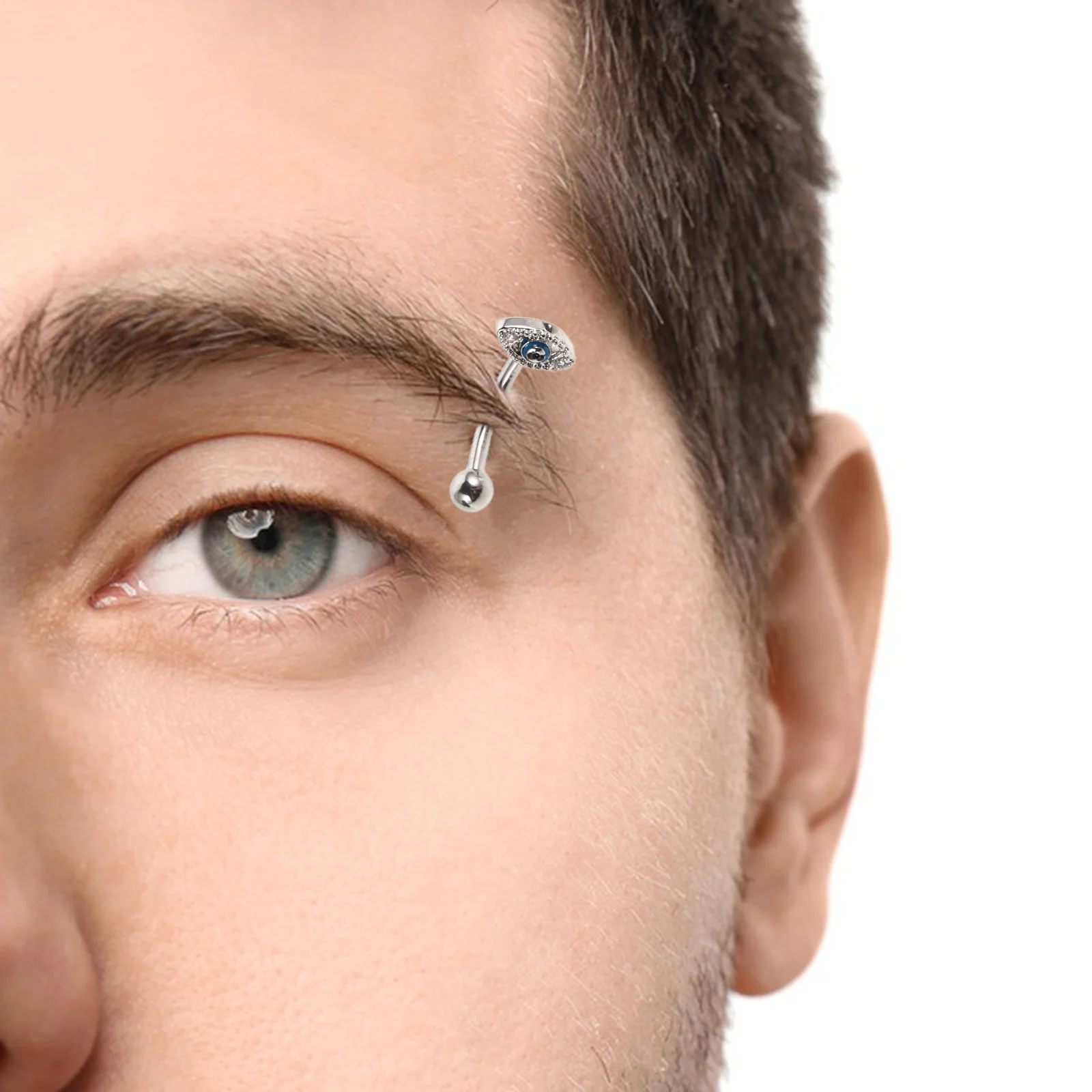 

8Pcs Eyebrow Piercing Jewelry Stainless Steel Hypoallergenic Lightweight Steampunk Face Piercings for Women Face Piercings