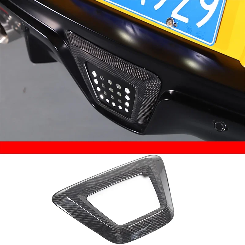 For Toyota Supra 2019-2023 Car Rear Tail Light Lamp Frame Cover Trim Sticker Real Carbon Fiber Exterior Accessories 1 Pcs