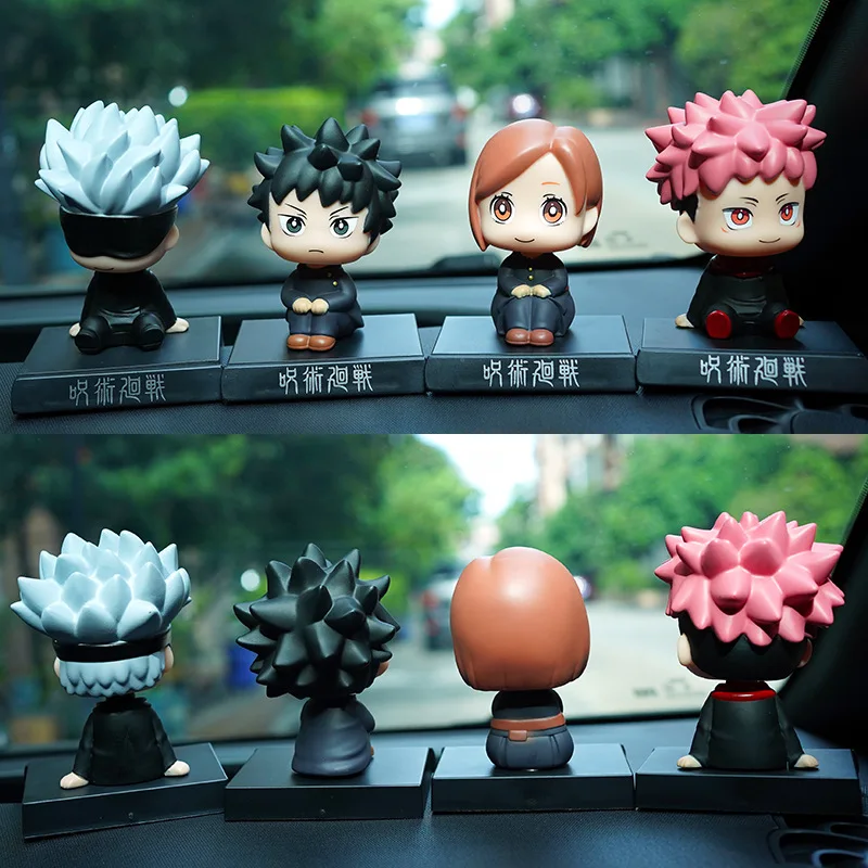 Jujutsu Kaisen Anime Figure Satoru Gojo Itadori Yuji Action Figure Bobblehead Toys Kids Gift Collectible Model Dolls Car Decor