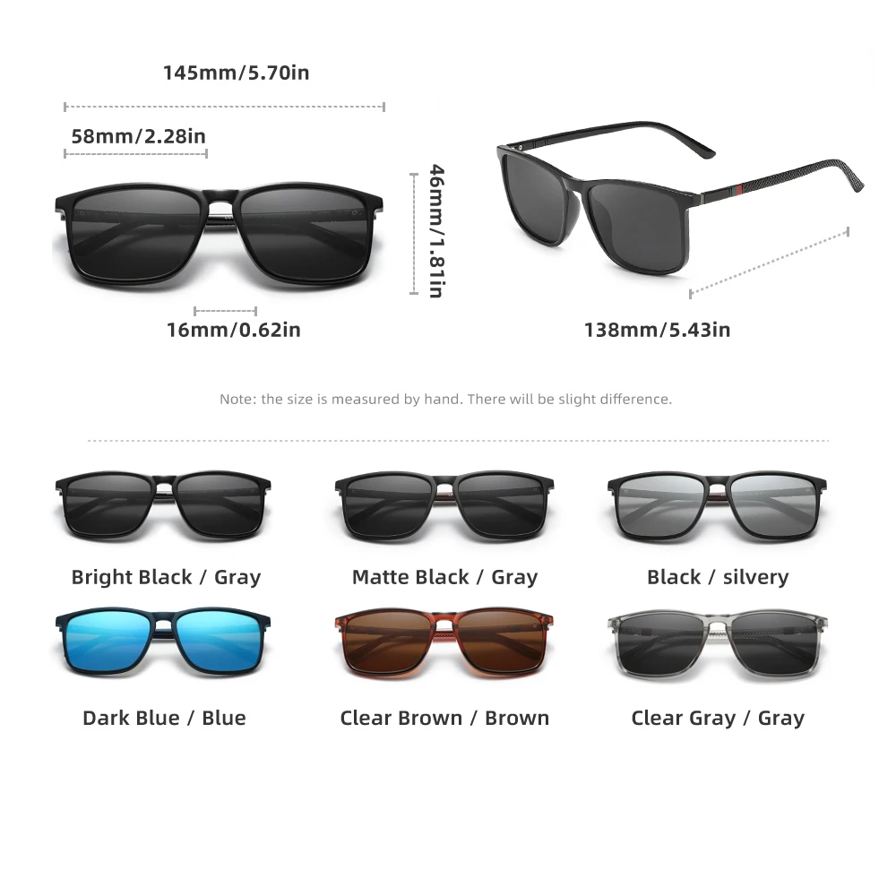 KINGSEVEN Marke Polarisierte Sonnenbrille Für Männer UV400 Schützen Augen Gläser Für Urlaub Leichte Angeln Fahren Gläser – Detail 1