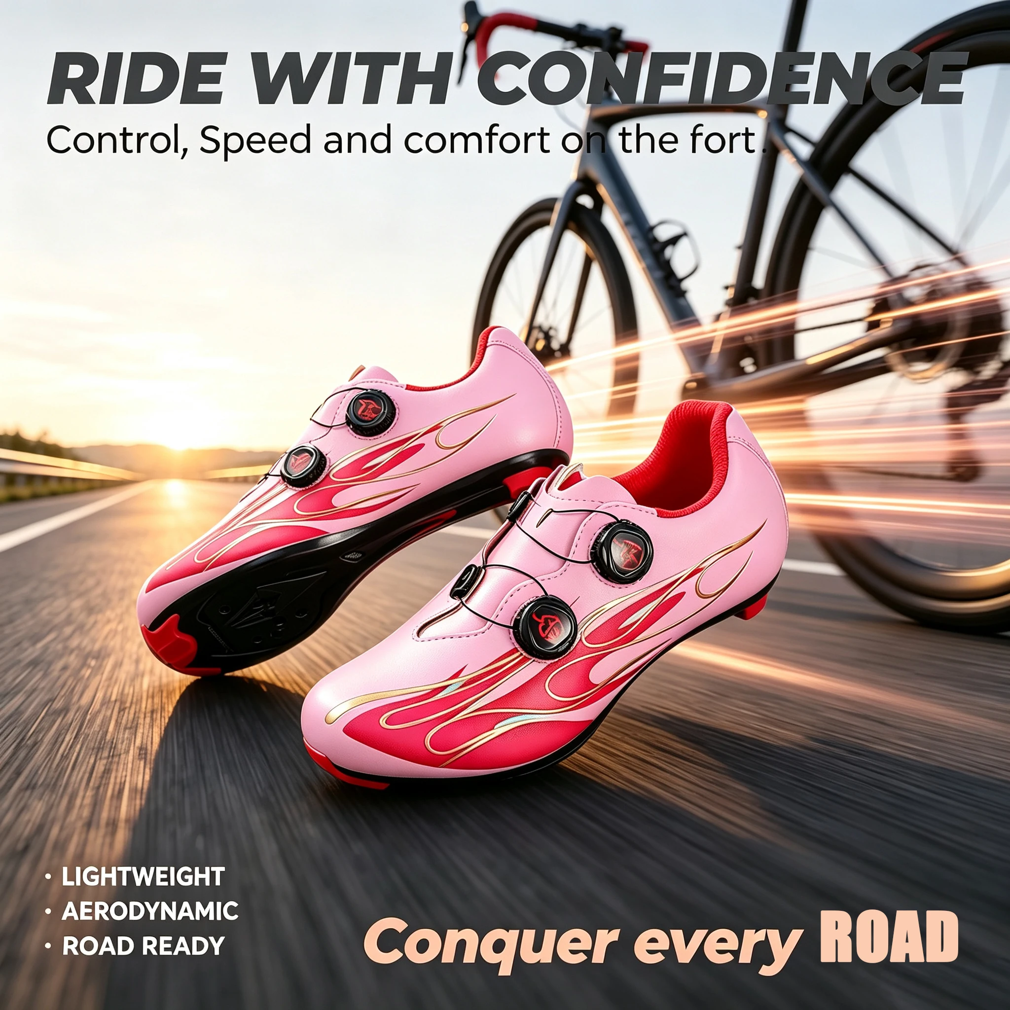 rofessional Men Cycling MTB Shoes Route Cleats Speed Road Bike Sneaker Racing Women Flat Bicycle Mountain Spd Biking Footwear
