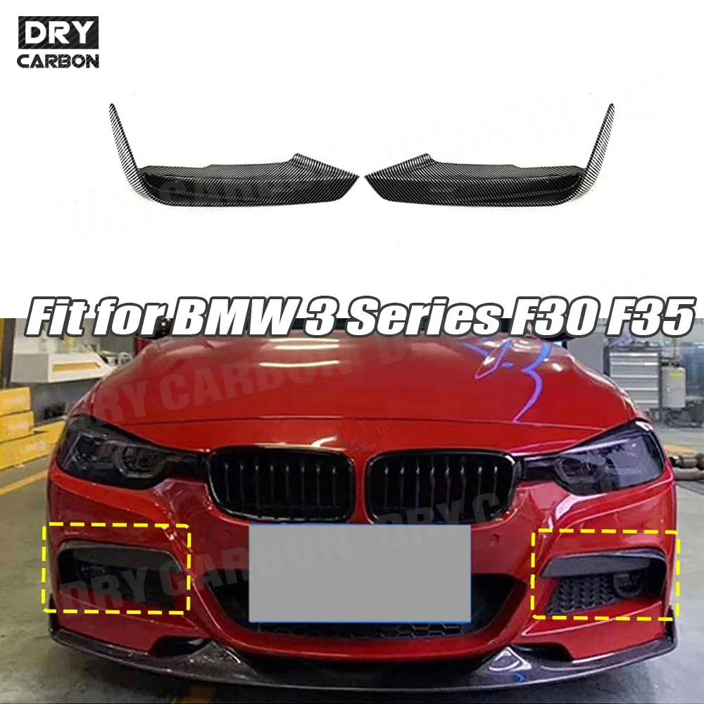 

ABS Front Foglamp Splitters Flaps Trims for BMW 3 Series F30 F35 M Sport 2012-2019 Fog Light Eyelids Front Splitters