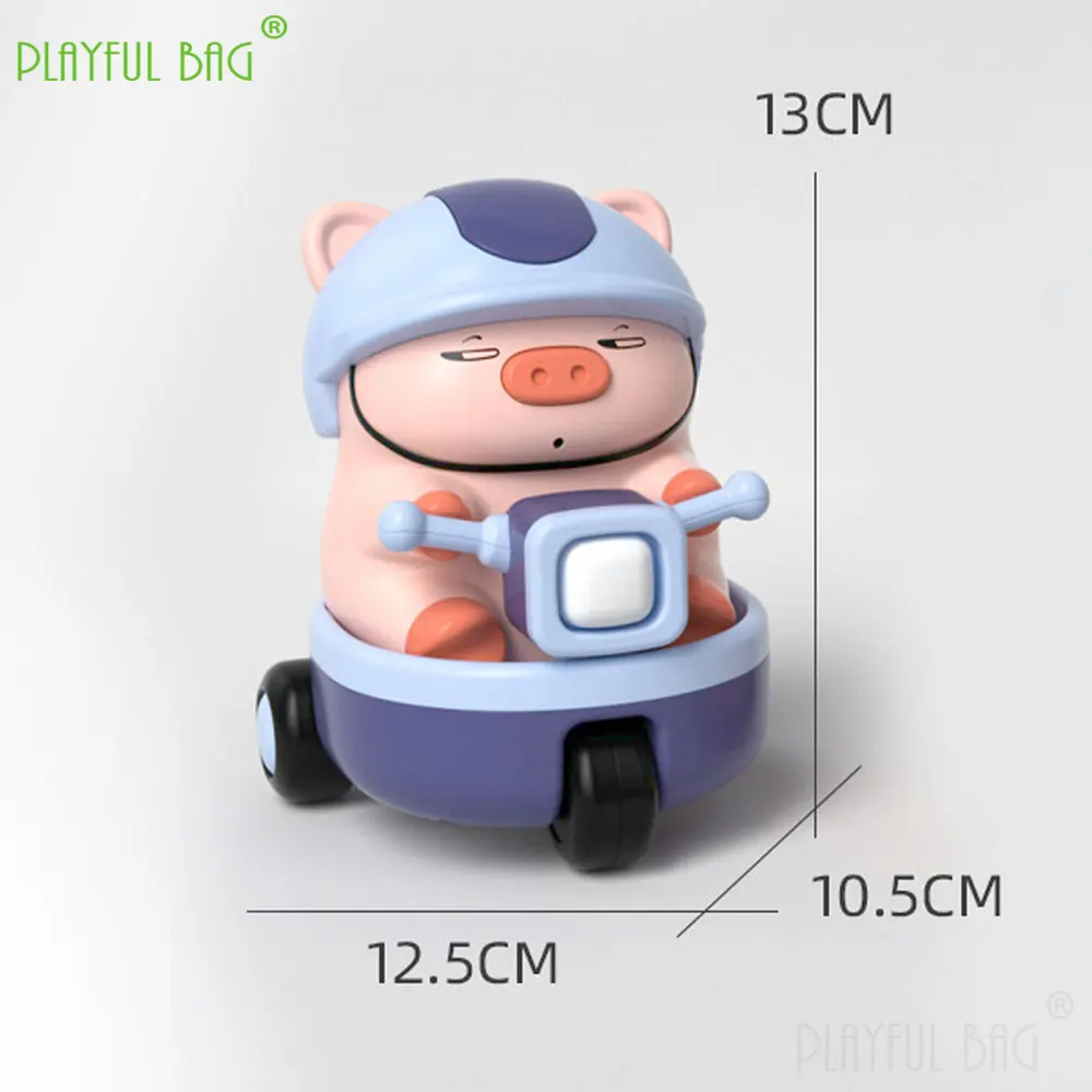 เด็กไฟฟ้าของเล่นเด็กหมุน Piggy รถจักรยานยนต์เพลงสนุกมือถือขับรถปริศนา Stunt รถสามล้อของขวัญวันเกิด VG218