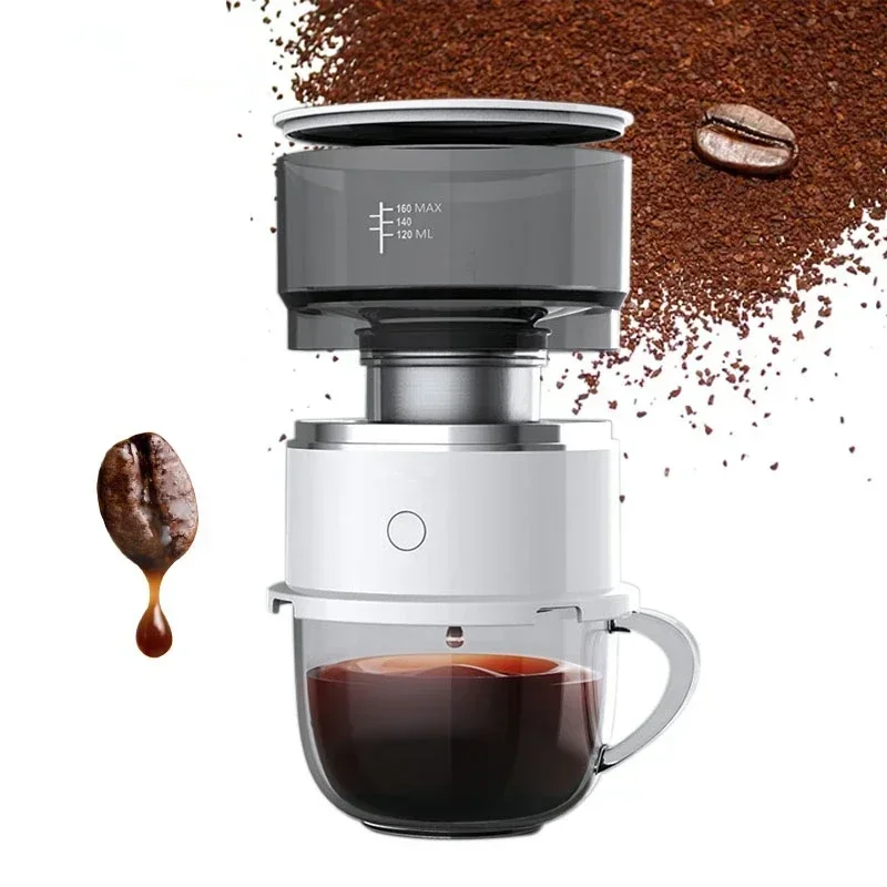 New Mini Portable Drip Coffee Maker for Office Home Outdoor Cordless Automatic Espresso Coffee Machine Easy To Operate Best Gift