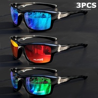 1/3PCS Brand New Men Sunglasses Polarized Sun Glasses Women UV400 Outdoor Baseball Softball Sport Eyewear Fishing Goggles