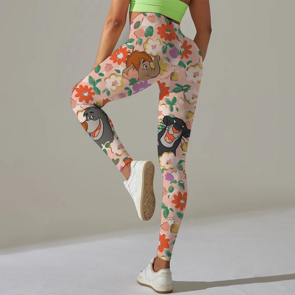 Disney Cartoon Print Leggings Frauen Nahtlose Sport Yoga Hosen Band Gym Kleidung Fitness Workout tragen Scrunch Bum Strumpfhosen ﻿
