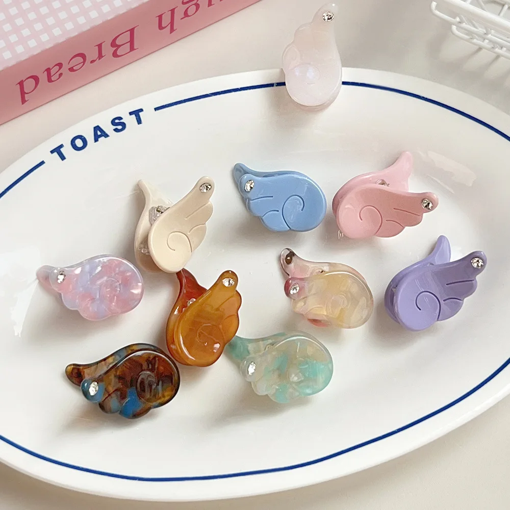 Engelsflügel, kleine Klaue, Haarspange, Wasserdiamant, süße Prinzessin, Haarschmuck, Stirnclip, Hai-Clip, Haar-Accessoire für Frauen
