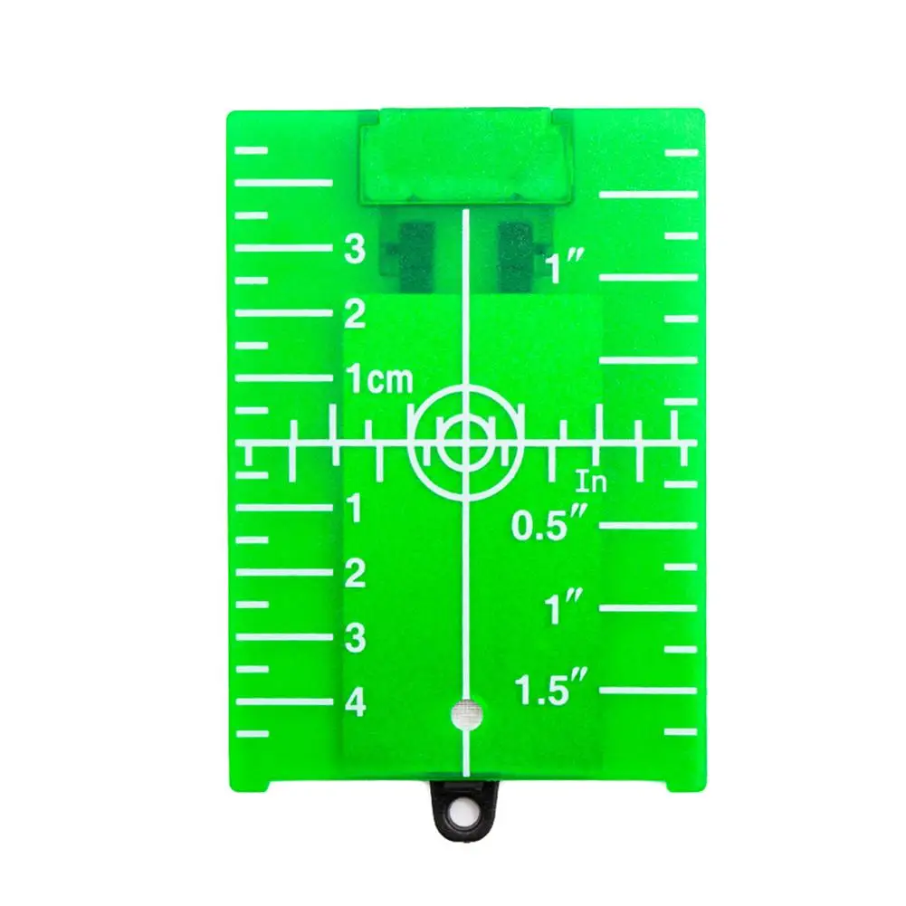 3PCS Vertical/Horizontal Level Target Card Red/Green Line Plate (Green)