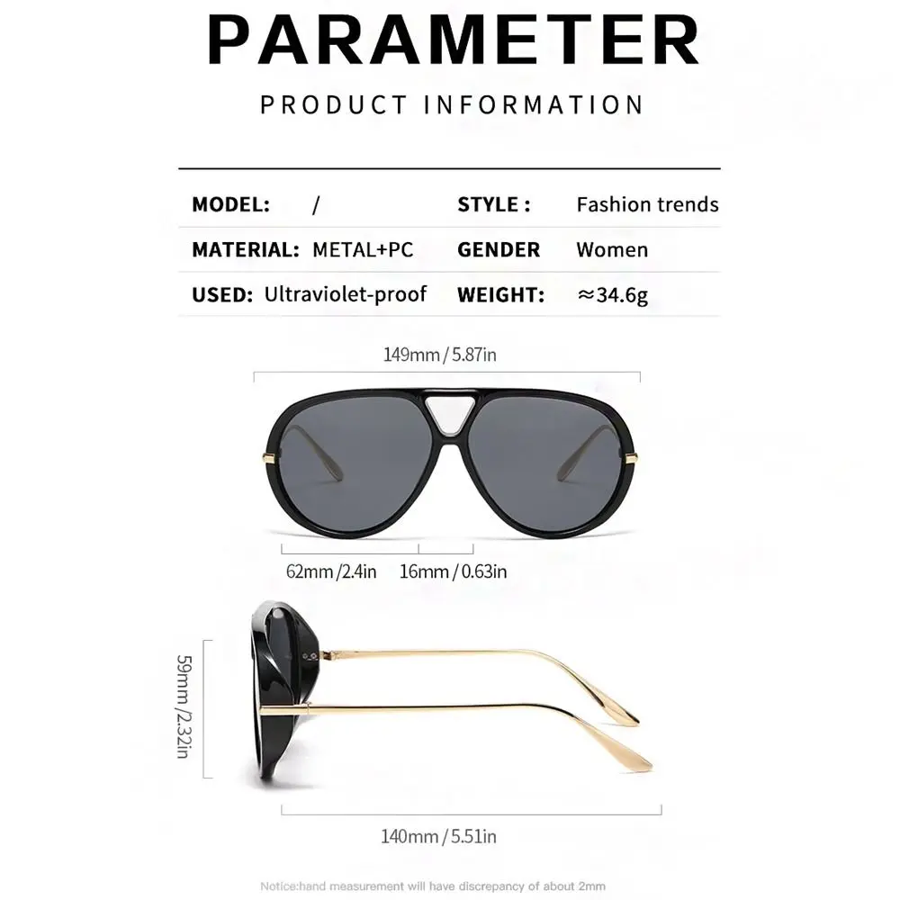 غير النظامية إطار كبير النظارات الشمسية ظلال الطيار متعدد الألوان العدسات نظارات خفيفة الوزن ليوبارد طباعة UV400 نظارات شمسية على الشاطئ