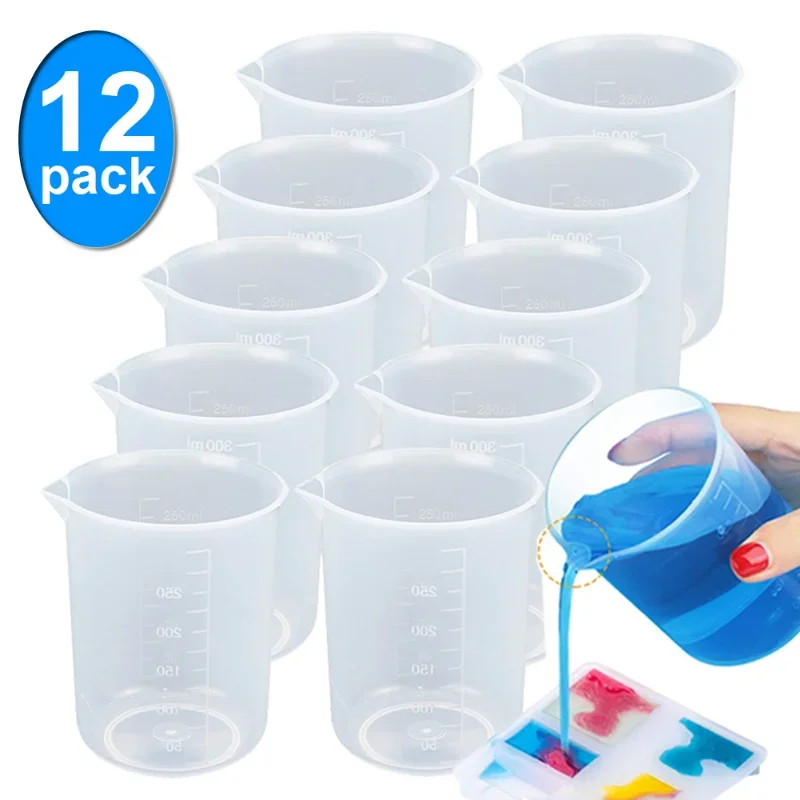 100ml Measuring Cup Wholesale Transparent Plastic Scale Beaker Cups Lab Chemical Laboratory Container Jugs Kitchen Baking Tools