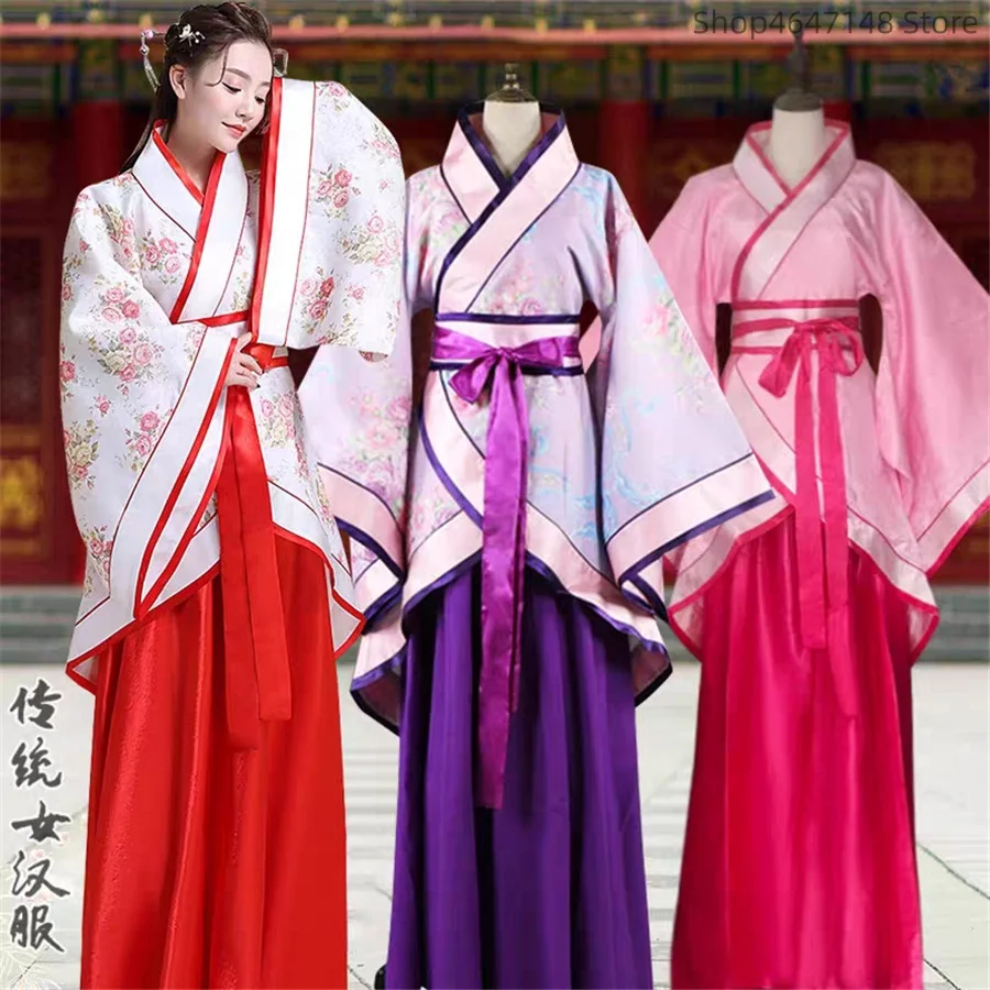 

Performance Costumes Dance Wear Party Stage Girl Clothes Ethnic Style Vintage Hanfu Women Clothing Chinese Cosplay Dress