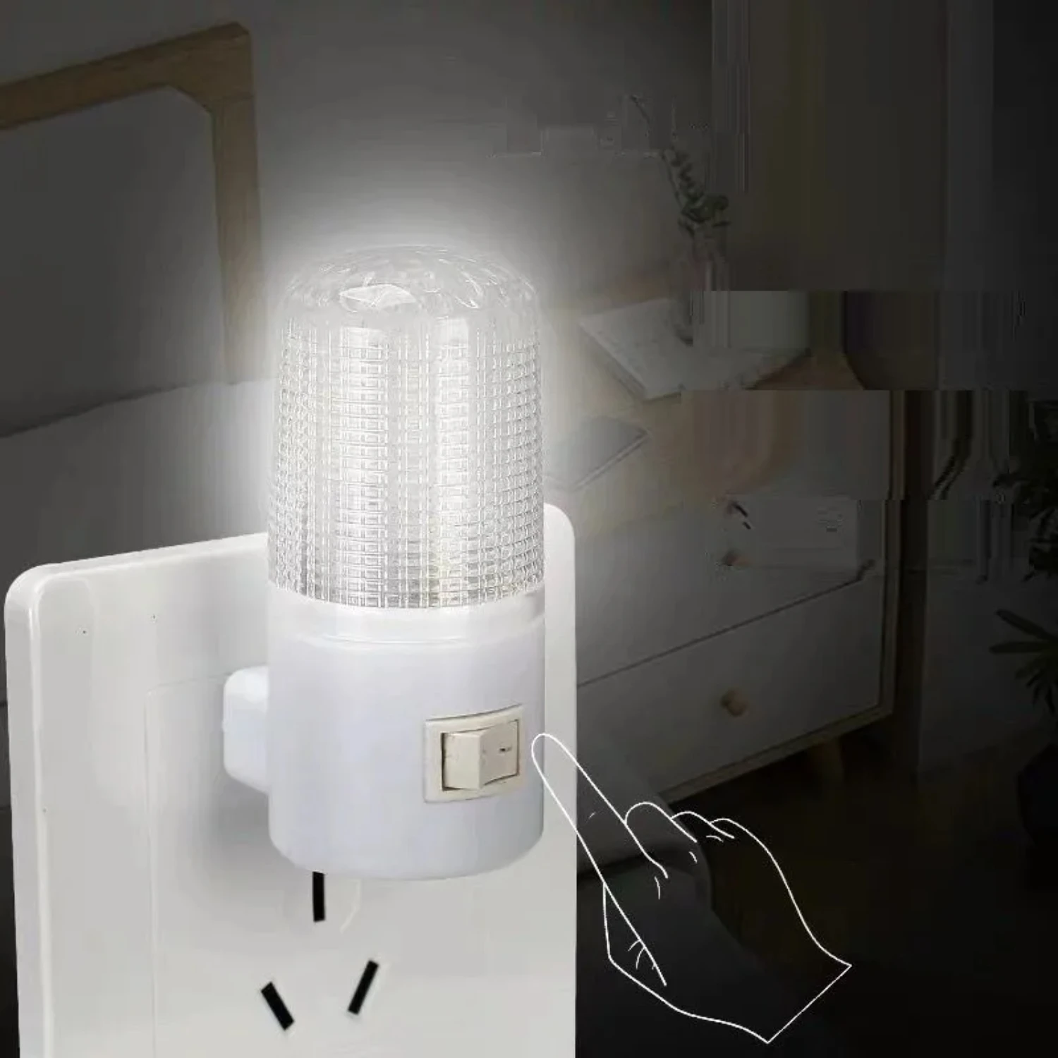 Socket LED Night Lights Wall Lamp for Baby Feeding Bedside Hallway Cabinet Stairs Lighting