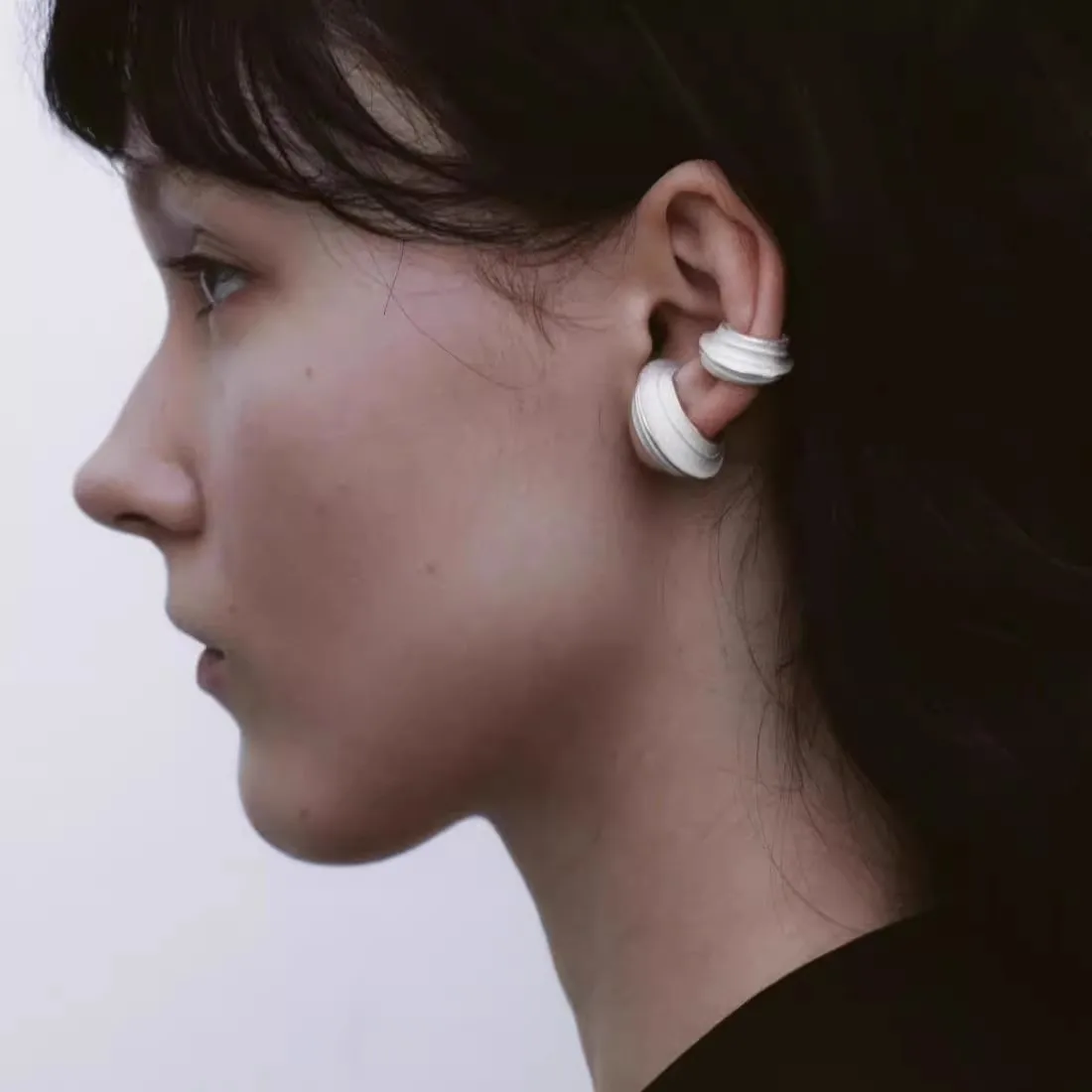 Punk Irregular Geometric Ear Cuff Earrings for Women Men Girls Non-Piercing Silvery Metal Ear Clip Earring Fashion Jewelry Party