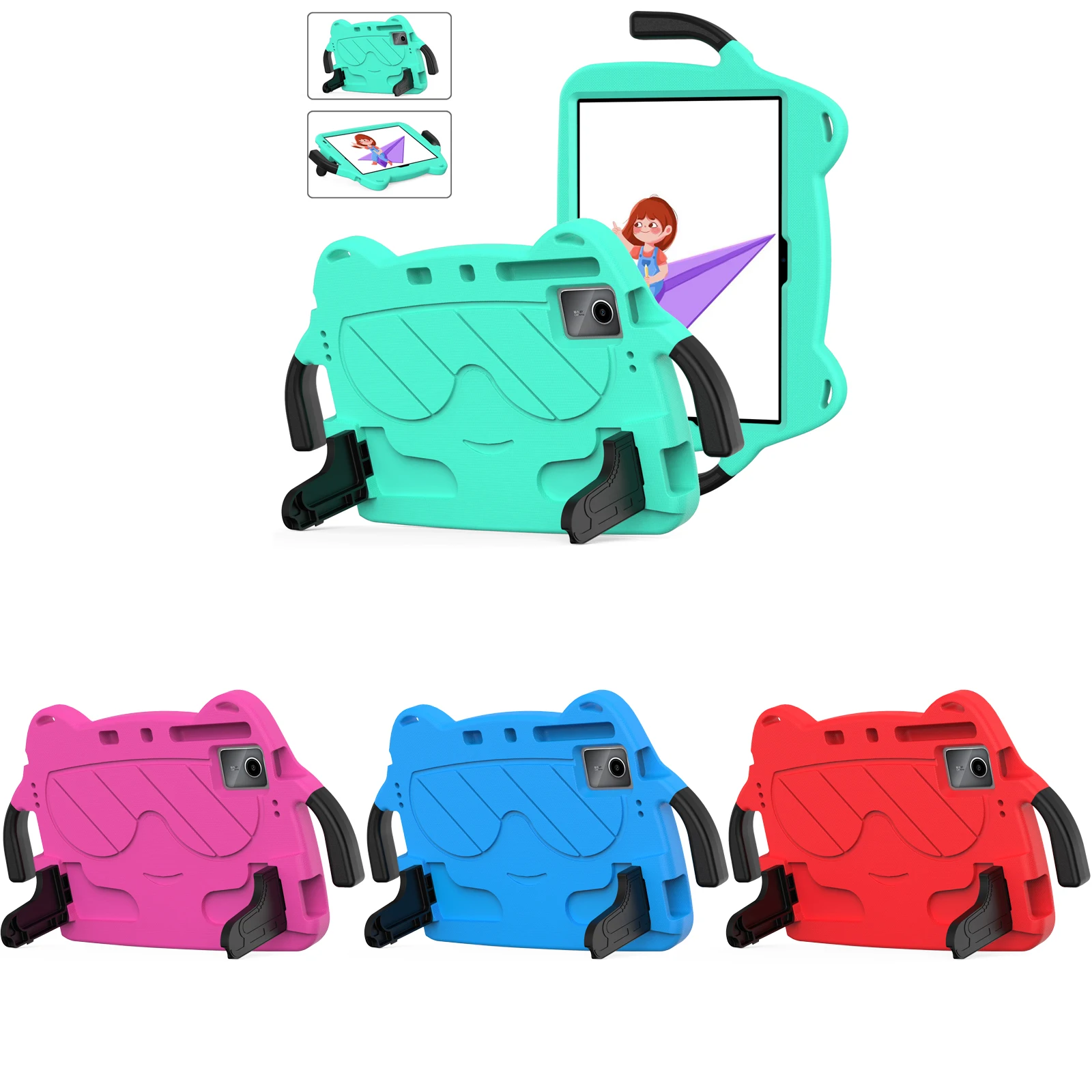 

Детский чехол-подставка из ЭВА для Lenovo Tab K10 PRO TB-223FC P11Plus Tab M8 K10 PRO, противоударный чехол для планшета с ручкой для Xiaoxin Pad 2024